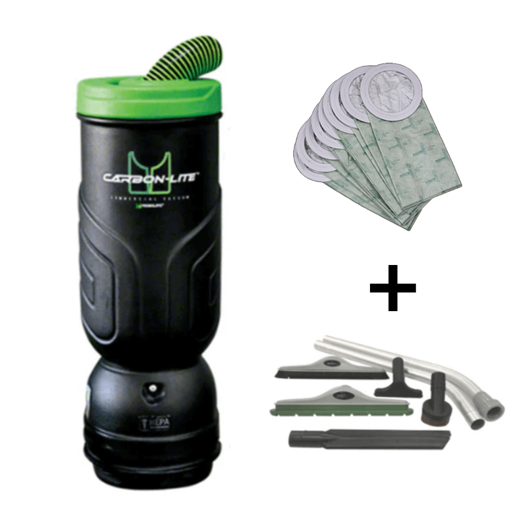 Mosquito Carbon-Lite HEPA, Backpack Vacuum, 6 and 10 quart with tool kit