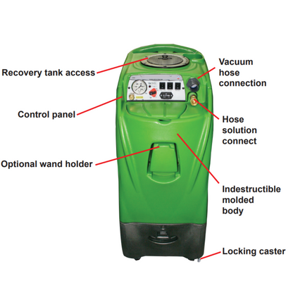 Mosquito 12-Gallon Carpet Extractor, Hot / Cold Water, 120, 220 and 500 PSI