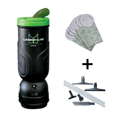 Mosquito Carbon-Lite HEPA, Backpack Vacuum, 6 and 10 quart with tool kit