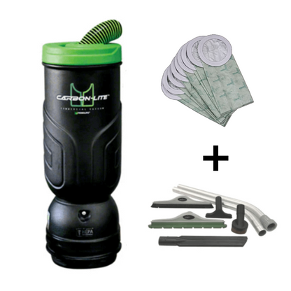 Mosquito Carbon-Lite HEPA, Backpack Vacuum, 6 and 10 quart with tool kit